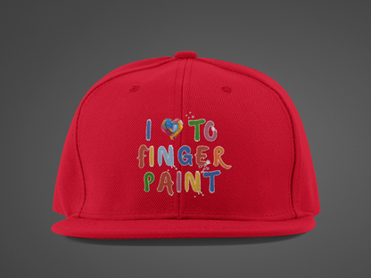 Matching Couple's Set -- I Love to Fingerpaint (DTF Printed Hat)