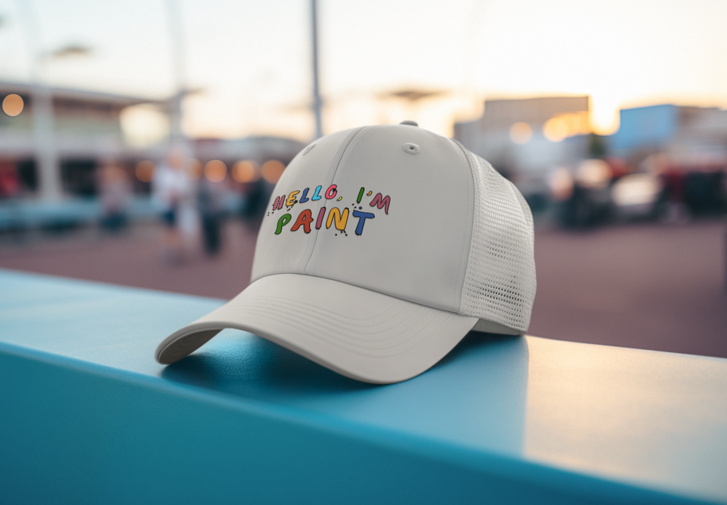 Matching Couple's Set -- Hello, I'm Paint (DTF Printed Hat)