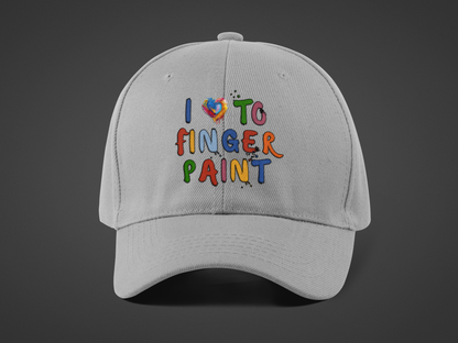 Matching Couple's Set -- I Love to Fingerpaint (DTF Printed Hat)