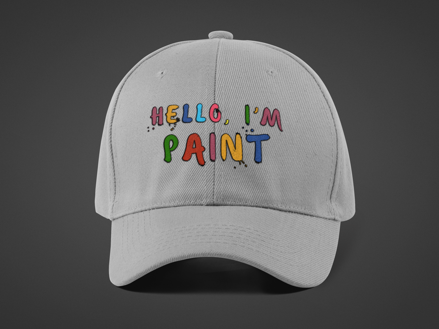 Matching Couple's Set -- Hello, I'm Paint (DTF Printed Hat)