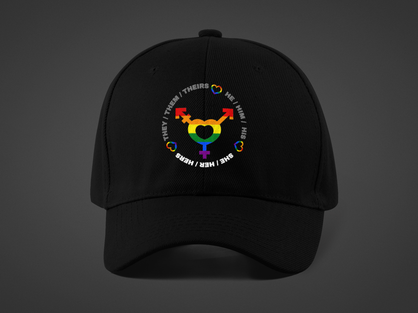 LGBTQ+ Pronouns (DTF Printed Hat)