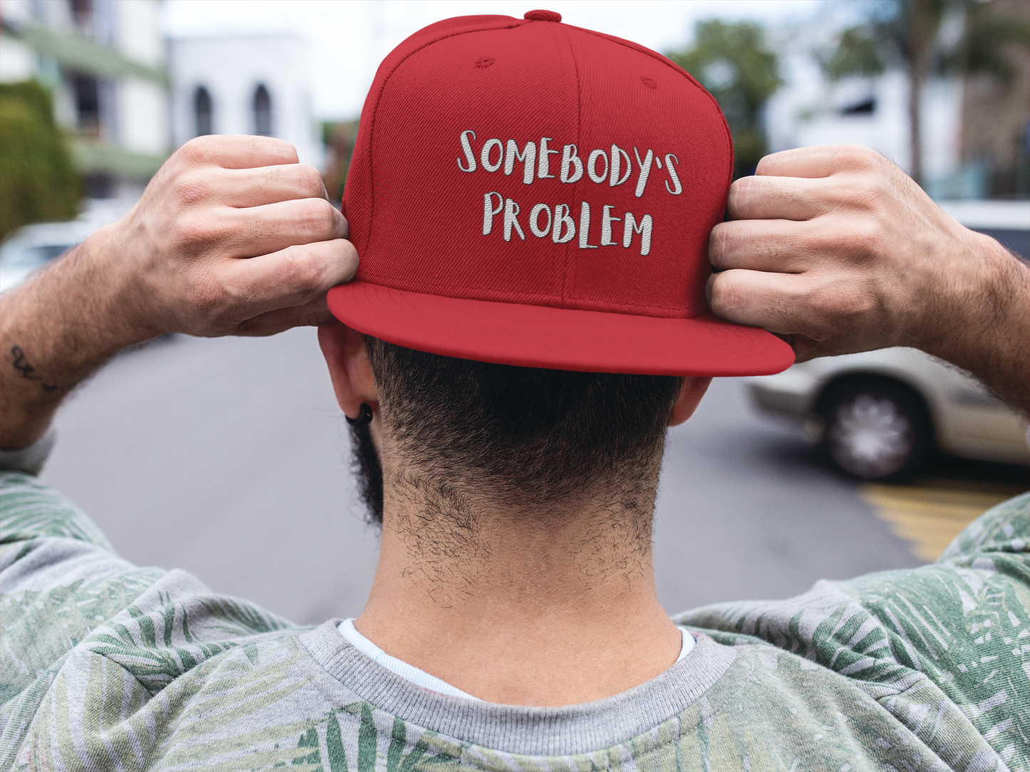 Matching Couple's Hat -- "Somebody's Problem" (DTF Printed Hat)
