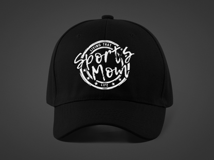 Sports Mom (DTF Printed Hat -- Black Font) - J&S Custom Prints