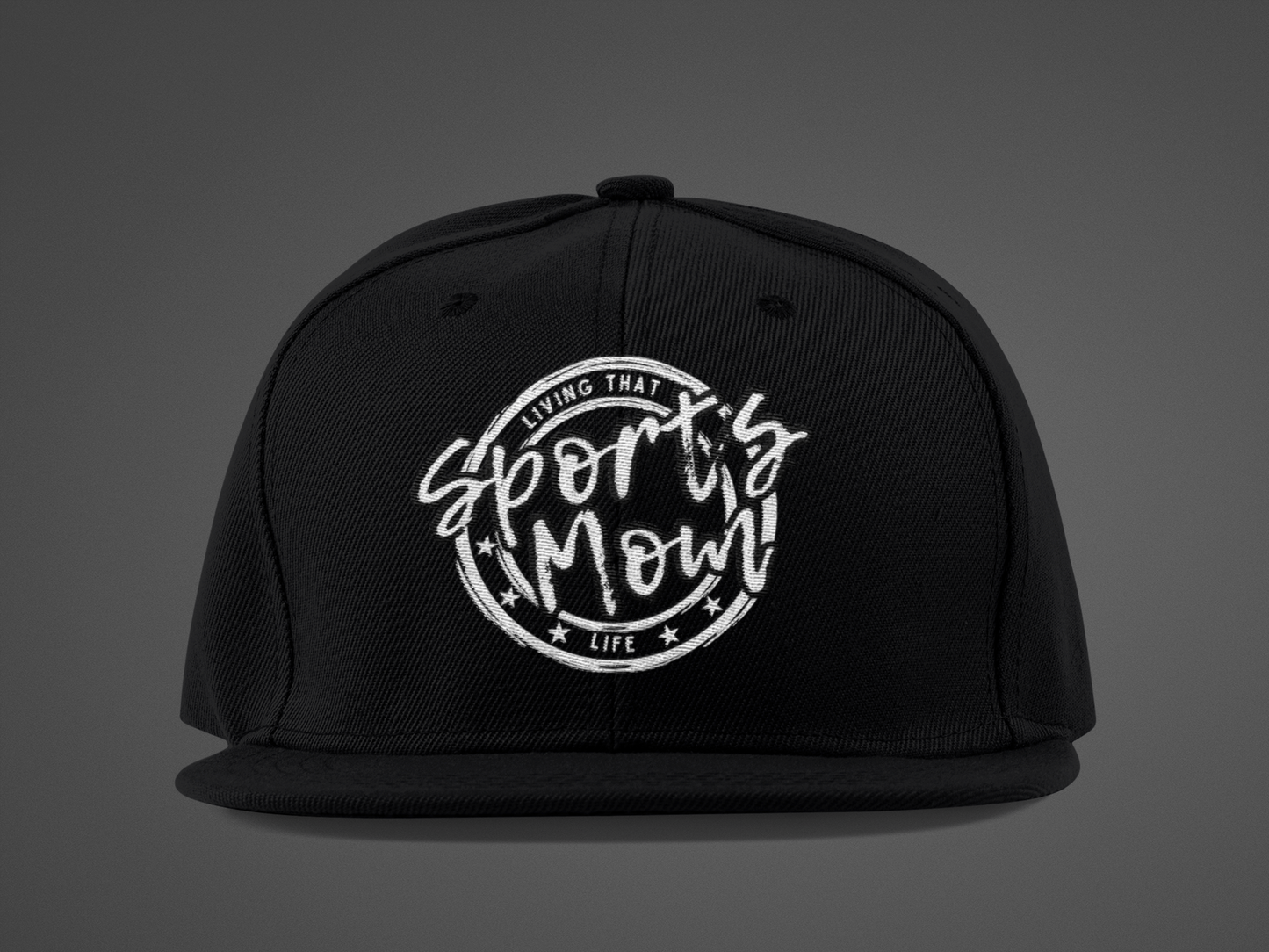 Sports Mom (DTF Printed Hat -- Black Font) - J&S Custom Prints