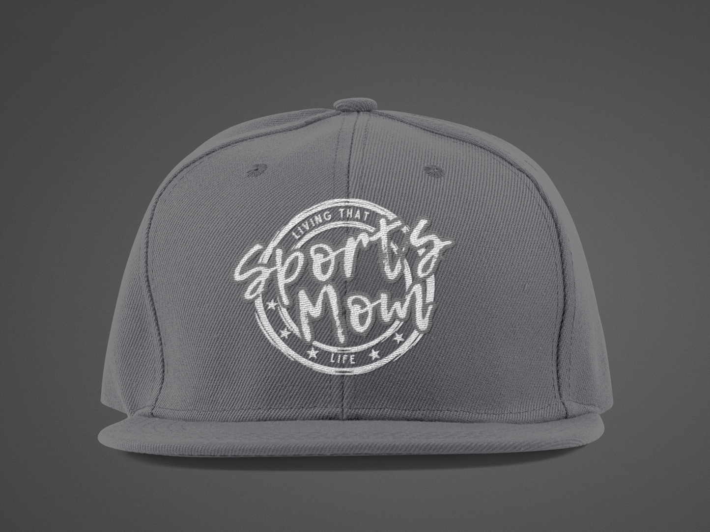 Sports Mom (DTF Printed Hat -- Gray Font) - J&S Custom Prints