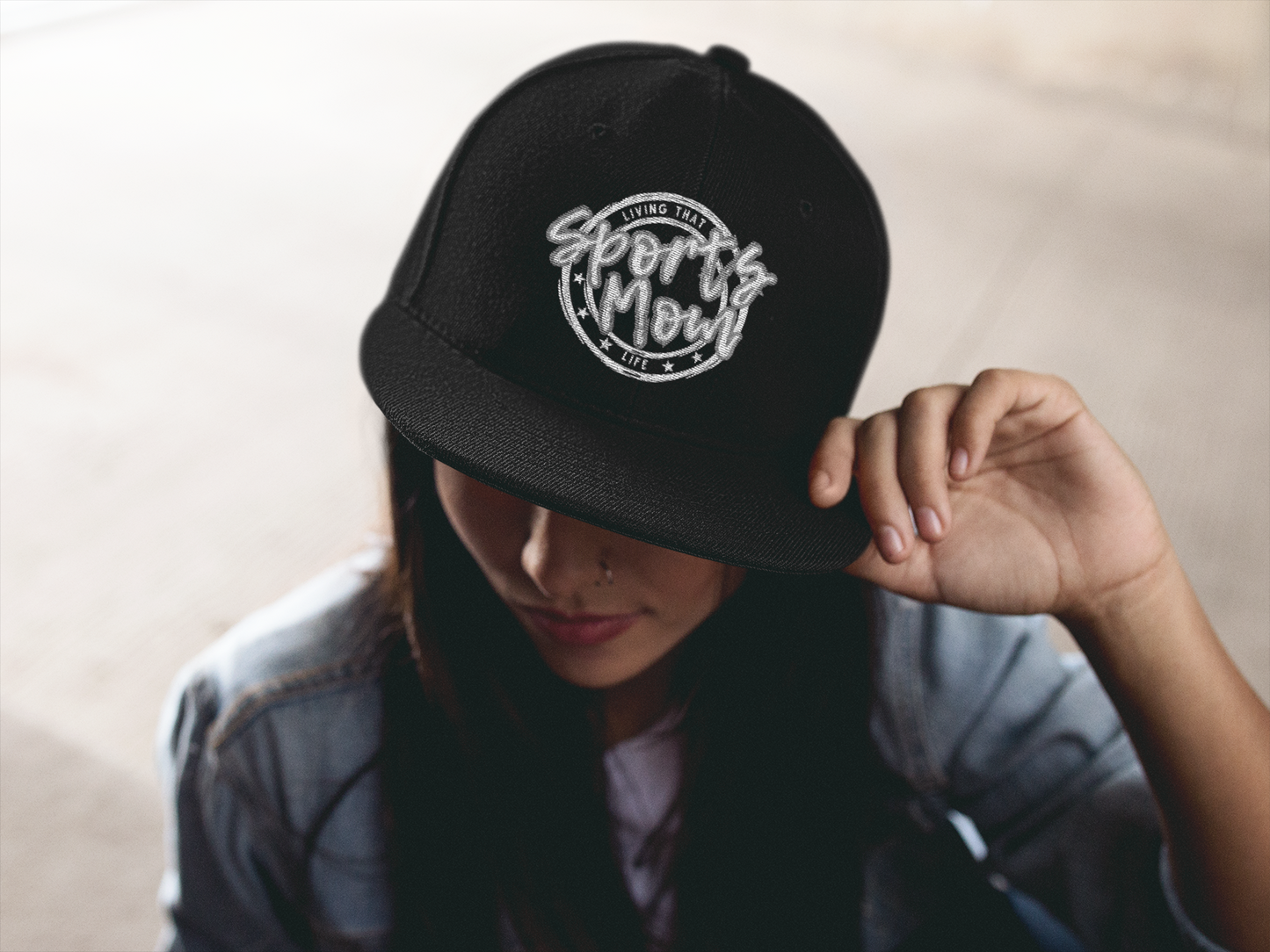 Sports Mom (DTF Printed Hat -- Gray Font) - J&S Custom Prints