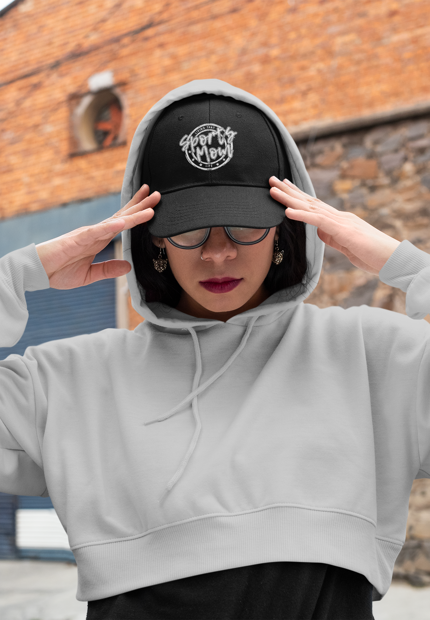 Sports Mom (DTF Printed Hat -- Gray Font) - J&S Custom Prints