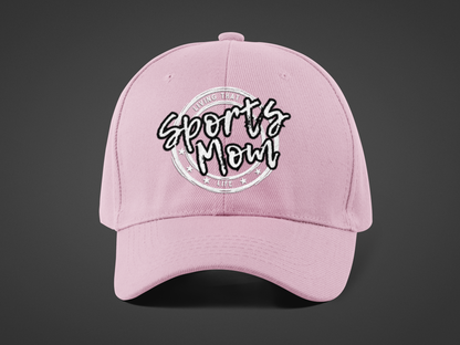 Sports Mom (DTF Printed Hat -- Black Font) - J&S Custom Prints