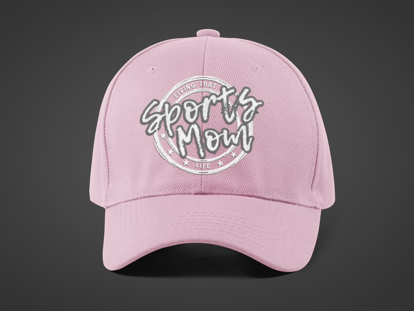 Sports Mom (DTF Printed Hat -- Gray Font) - J&S Custom Prints