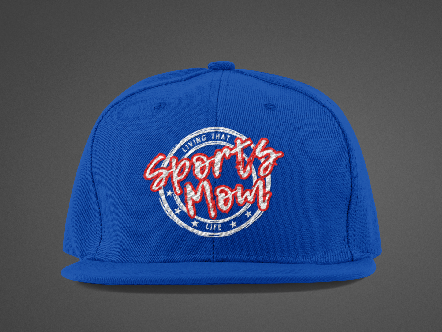 Sports Mom (DTF Printed Hat -- Red Font) - J&S Custom Prints
