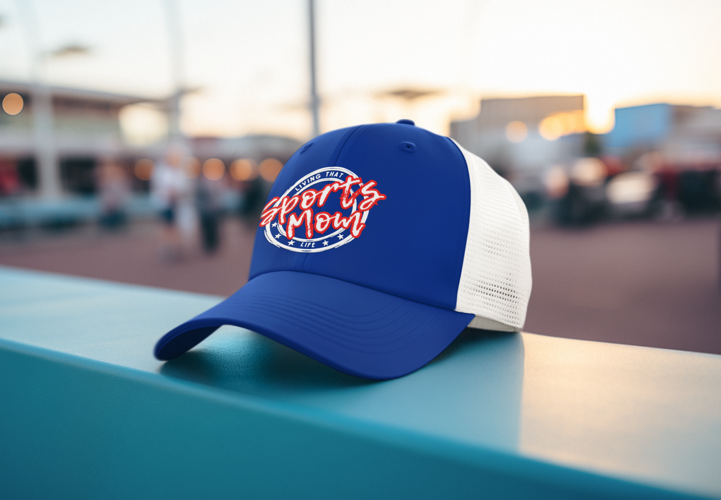 Sports Mom (DTF Printed Hat -- Red Font) - J&S Custom Prints