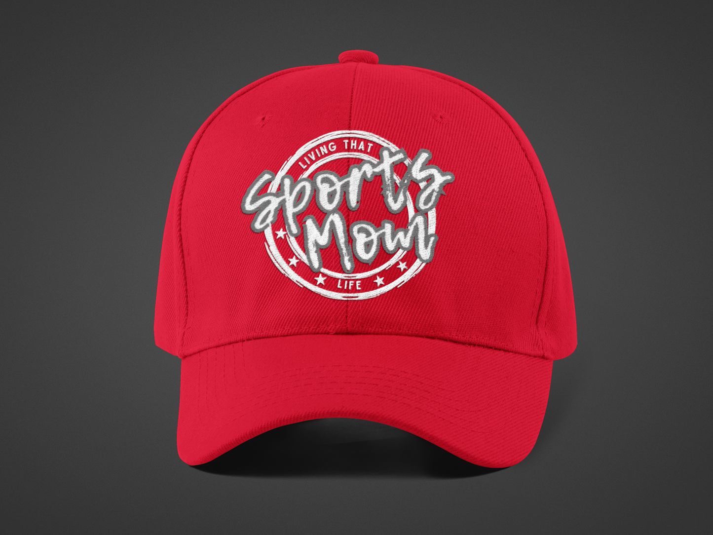 Sports Mom (DTF Printed Hat -- Gray Font) - J&S Custom Prints