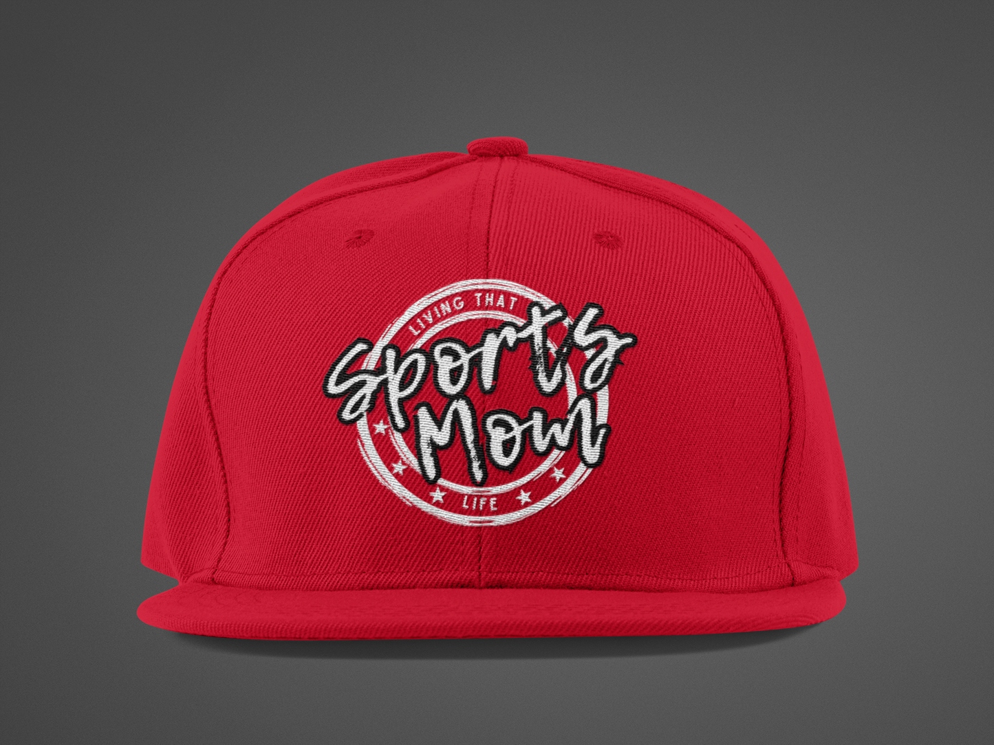 Sports Mom (DTF Printed Hat -- Black Font) - J&S Custom Prints