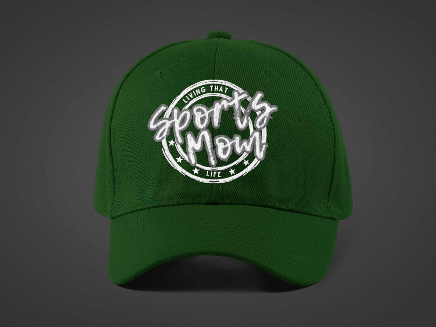 Sports Mom (DTF Printed Hat -- Gray Font) - J&S Custom Prints