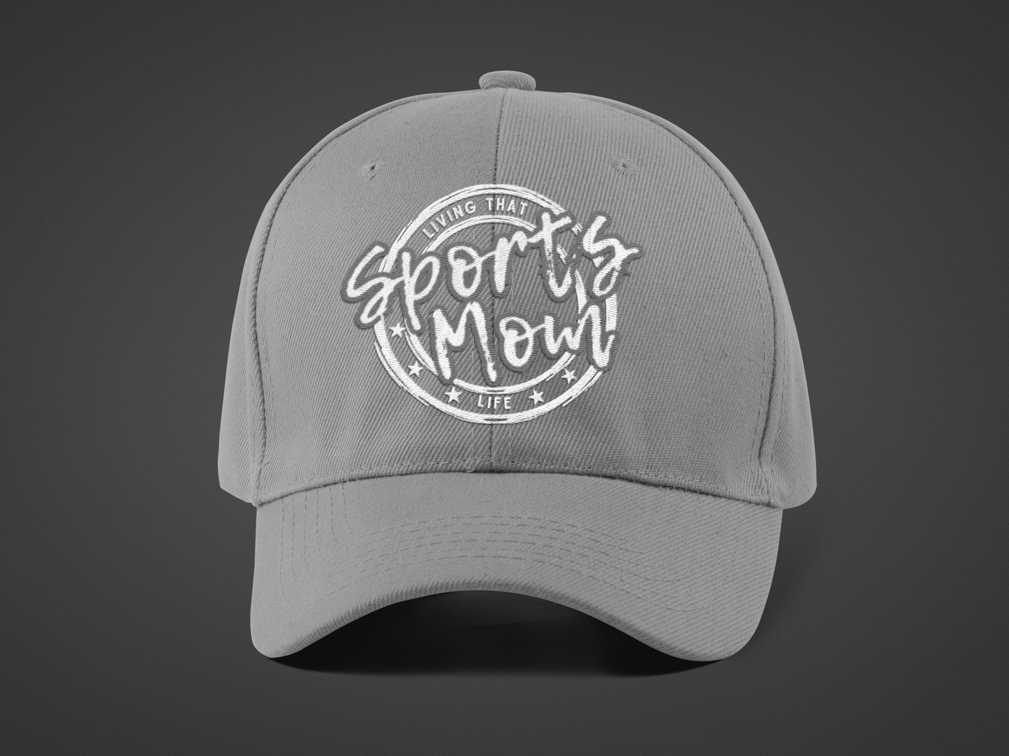 Sports Mom (DTF Printed Hat -- Gray Font) - J&S Custom Prints
