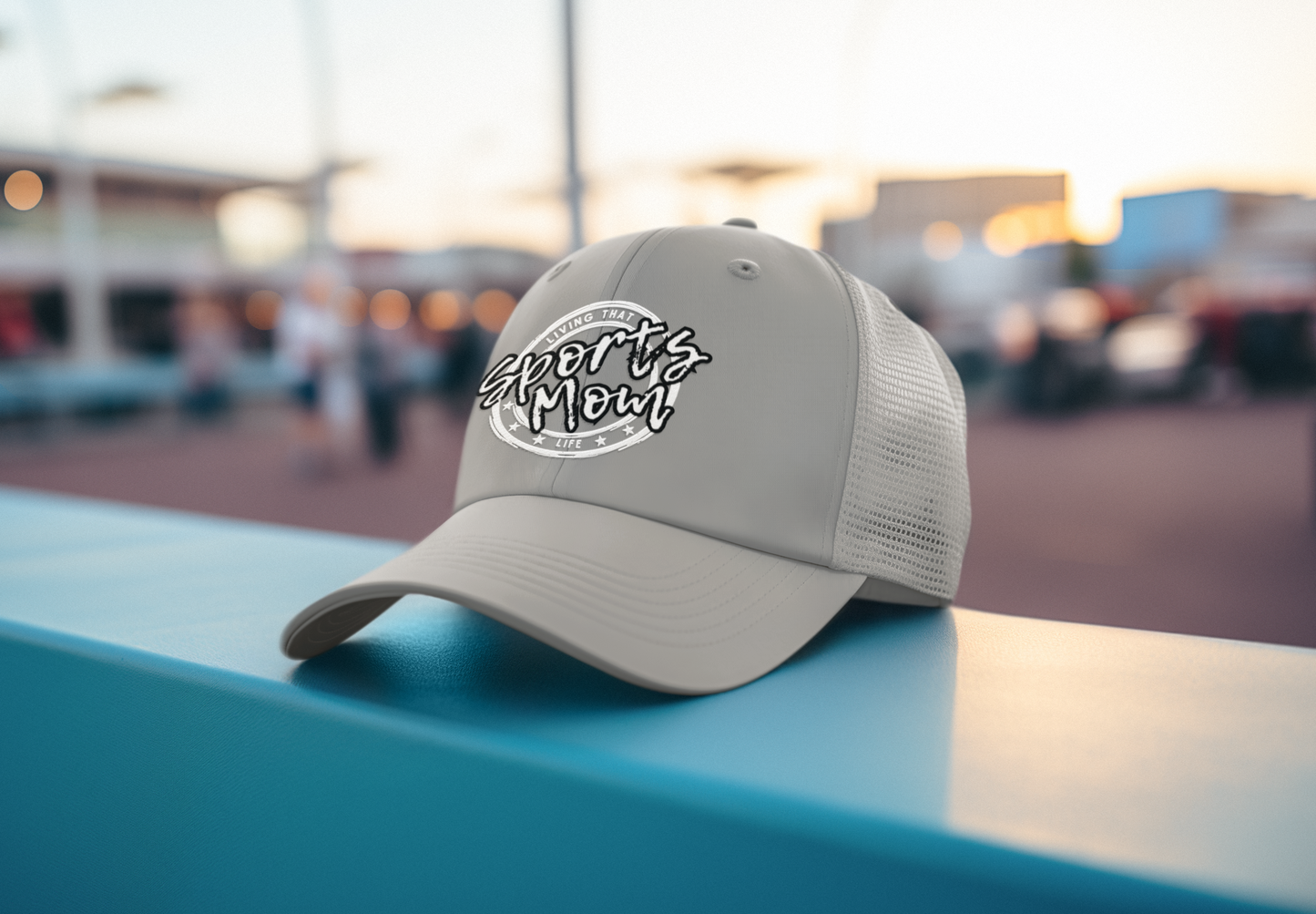 Sports Mom (DTF Printed Hat -- Black Font) - J&S Custom Prints