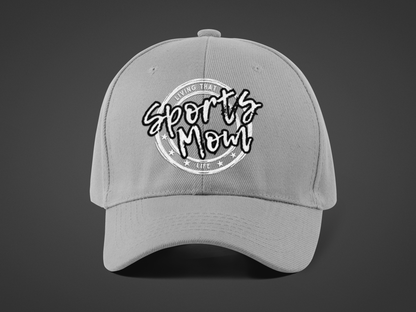 Sports Mom (DTF Printed Hat -- Black Font) - J&S Custom Prints