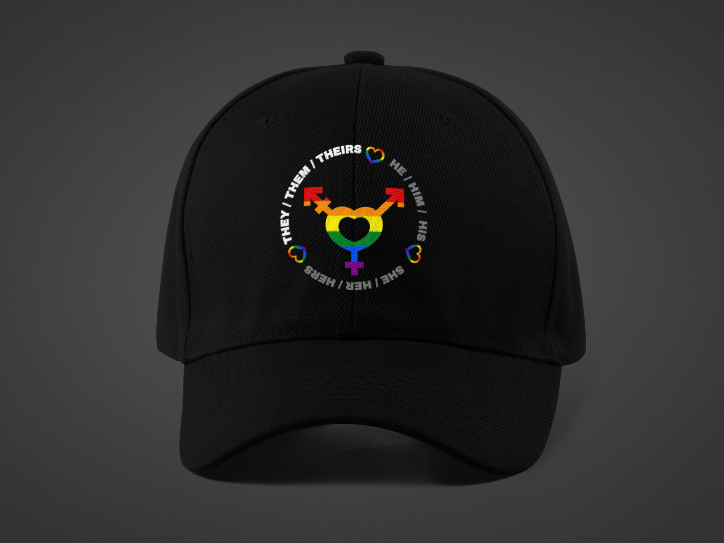 LGBTQ+ Pronouns (DTF Printed Hat)