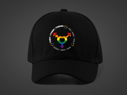 LGBTQ+ Pronouns (DTF Printed Hat)