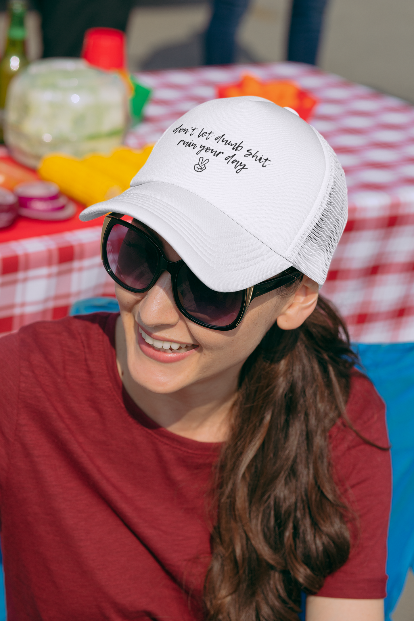 Peace Sign -- Message (DTF Printed Hat)