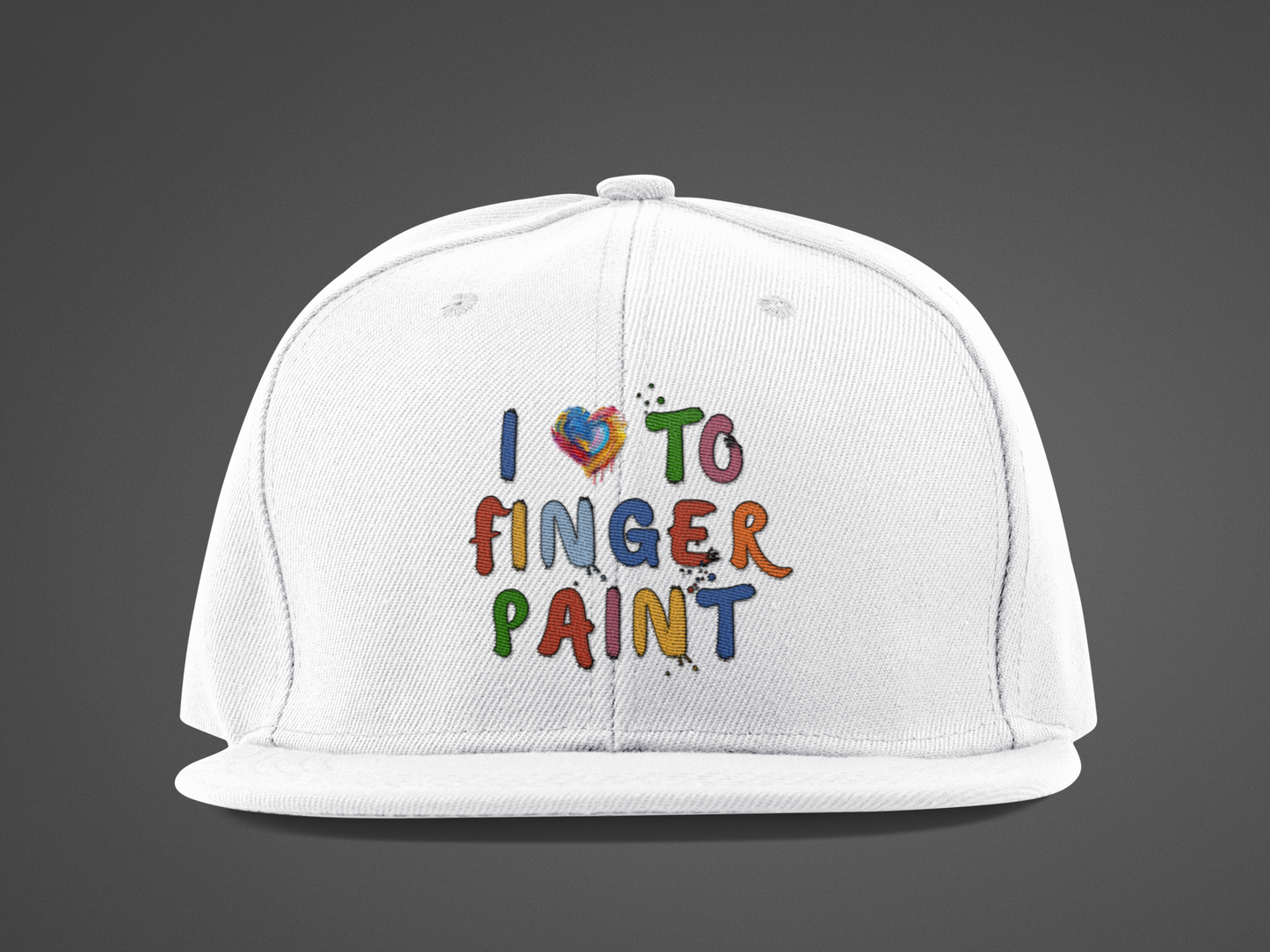 Matching Couple's Set -- I Love to Fingerpaint (DTF Printed Hat)