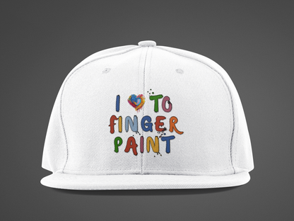 Matching Couple's Set -- I Love to Fingerpaint (DTF Printed Hat)