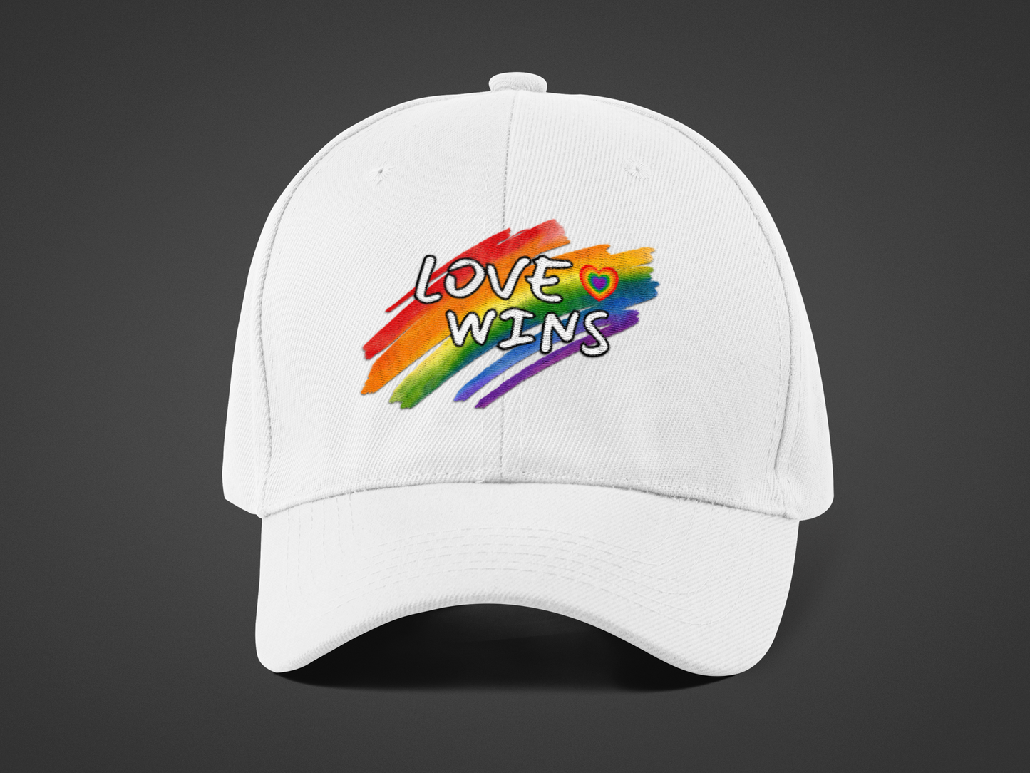 LGBTQ+ "Love Wins" (DTF Printed Hat)