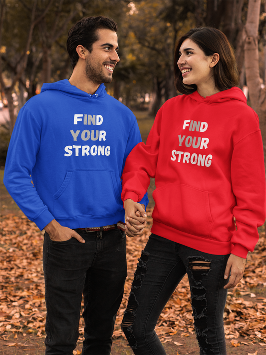 Find Your Strong -- Simple Design (Youth Unisex Hooded Sweatshirt)