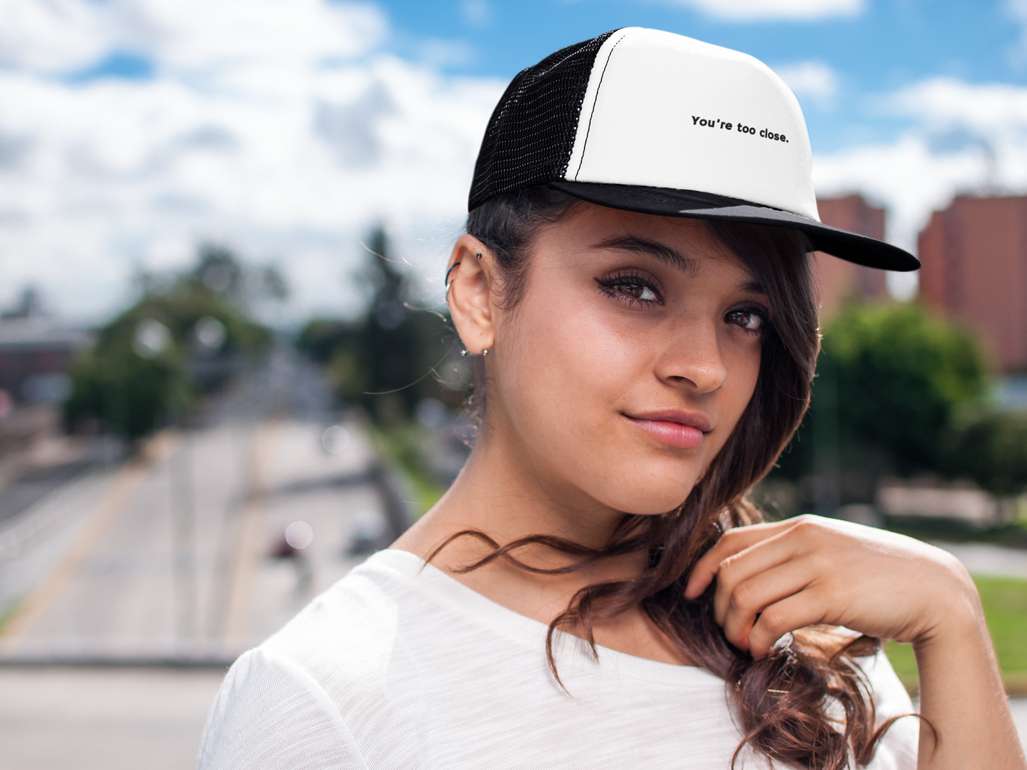 You're Too Close (DTF Printed Hat)