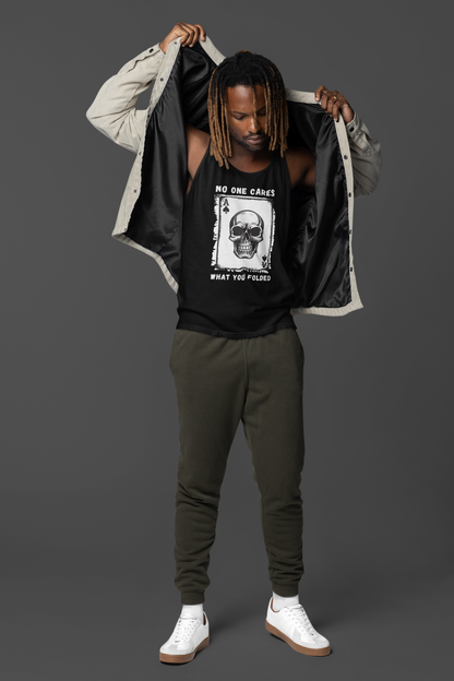 No One Cares What You Folded (Adult Unisex Tank Top)