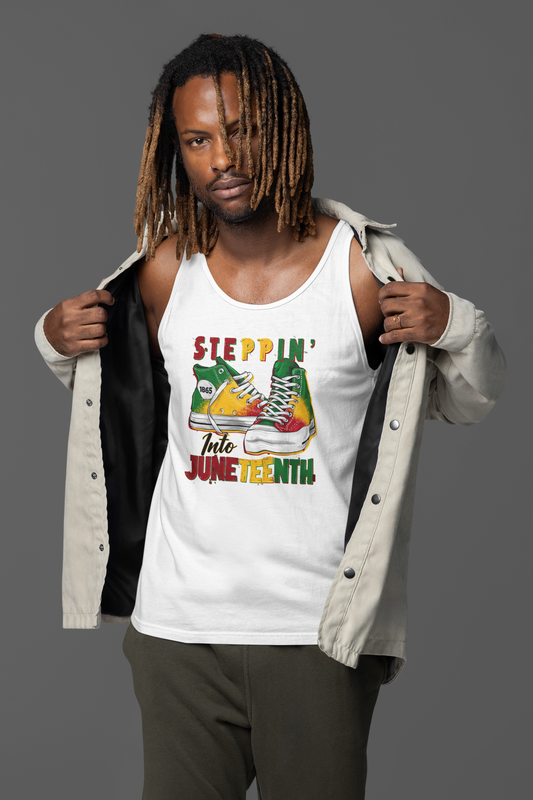 Steppin' Into Juneteenth (Adult Unisex Tank Top)