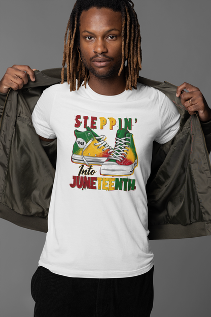 Steppin' Into Juneteenth (Adult Unisex Tee)