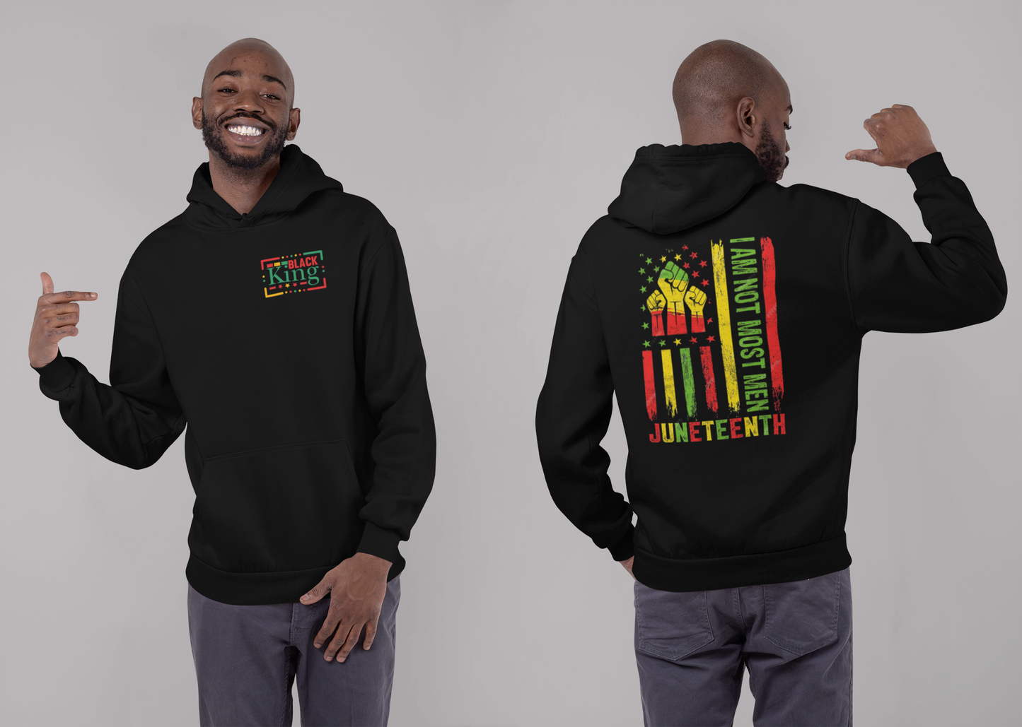 Juneteenth -- Not Most Men (Adult Unisex Hooded Sweatshirt)