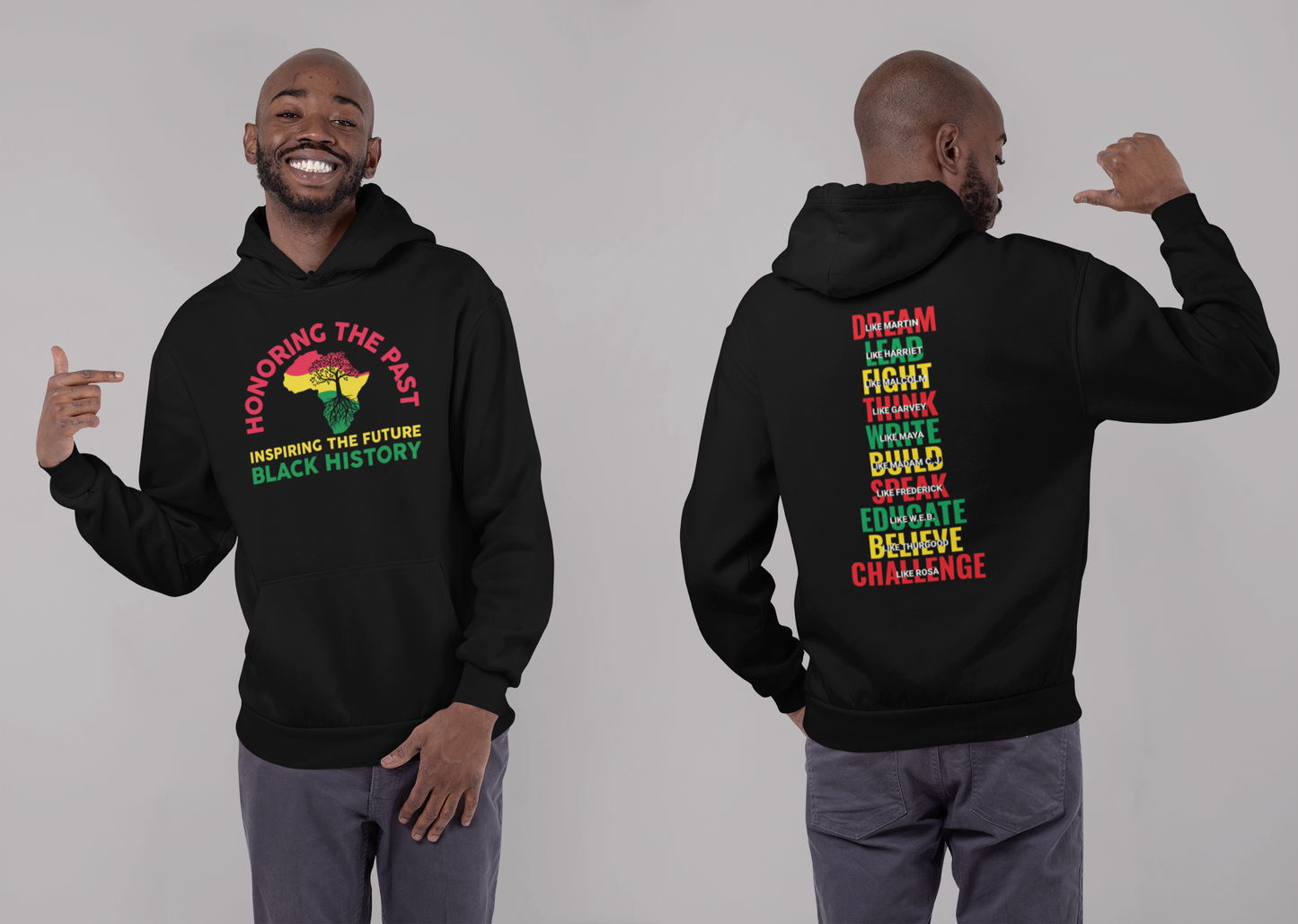 Black History Inspirations (Adult Unisex Hooded Sweatshirt)