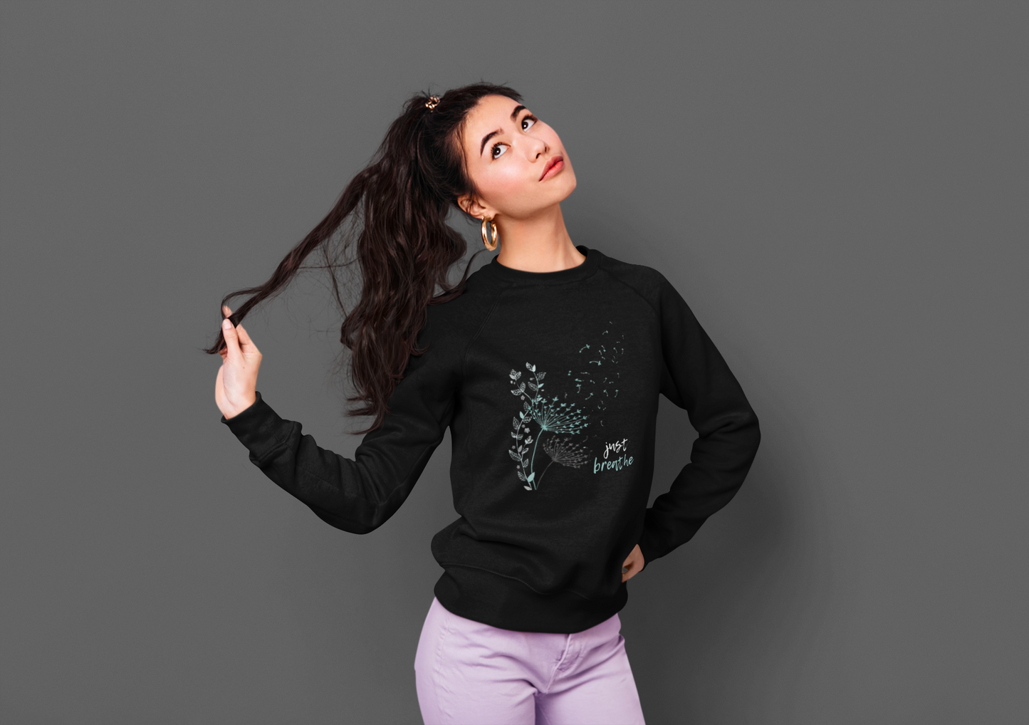 Just Breathe (Youth Crewneck Sweatshirt)